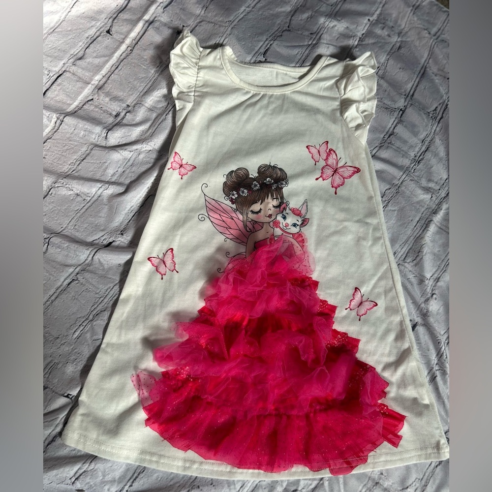 Girls' Fairy Dress with Pink Tulle